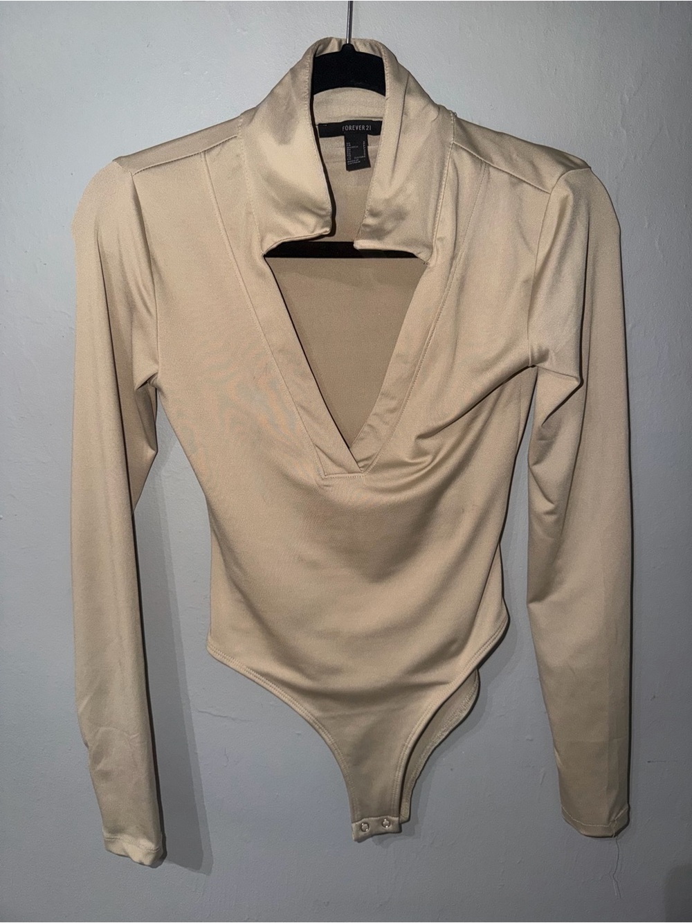 Deep V Long-Sleeve Bodysuit